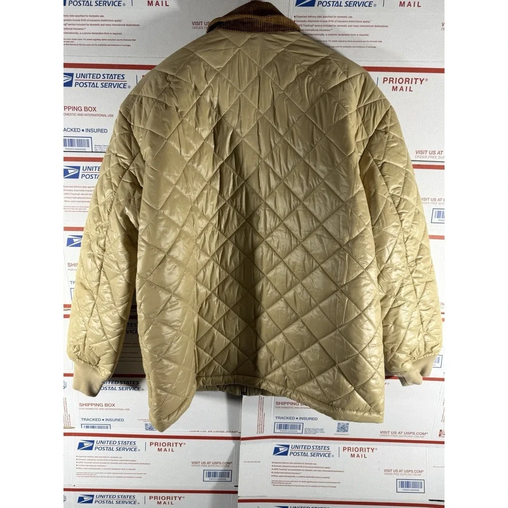 NWT GAP Relaxed Quilted‎ Nylon Jacket Women's Size S Gold Khaki Brown MSRP $110